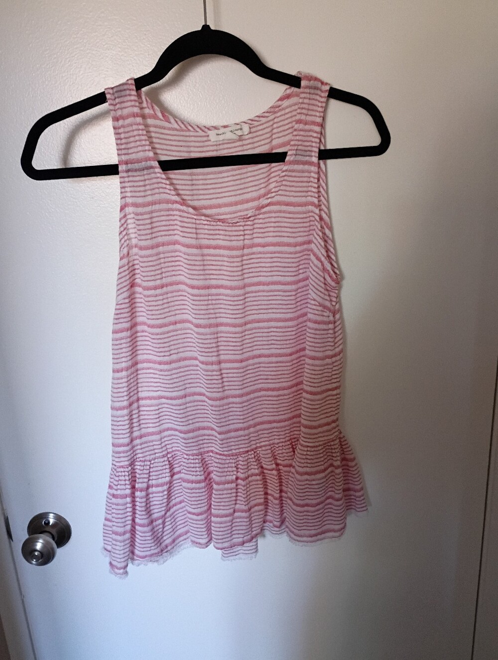 Sweet Pink And White Simishear Blouse